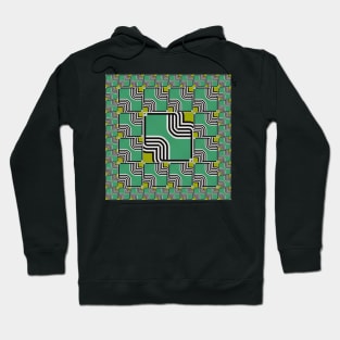 magic carpet green white and black size reduction ndesign Hoodie